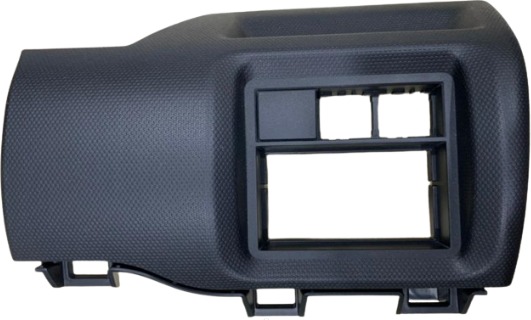 A dark blue-grey housing with a square opening in its face.