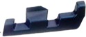 A long dark blue-grey trim piece with two raised tabs.