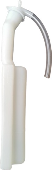 A white rod bent into a hook at the top.