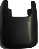 A black cover with a notched opening at the top.
