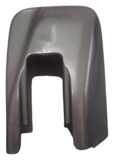 A grey cover with a slot in its face.